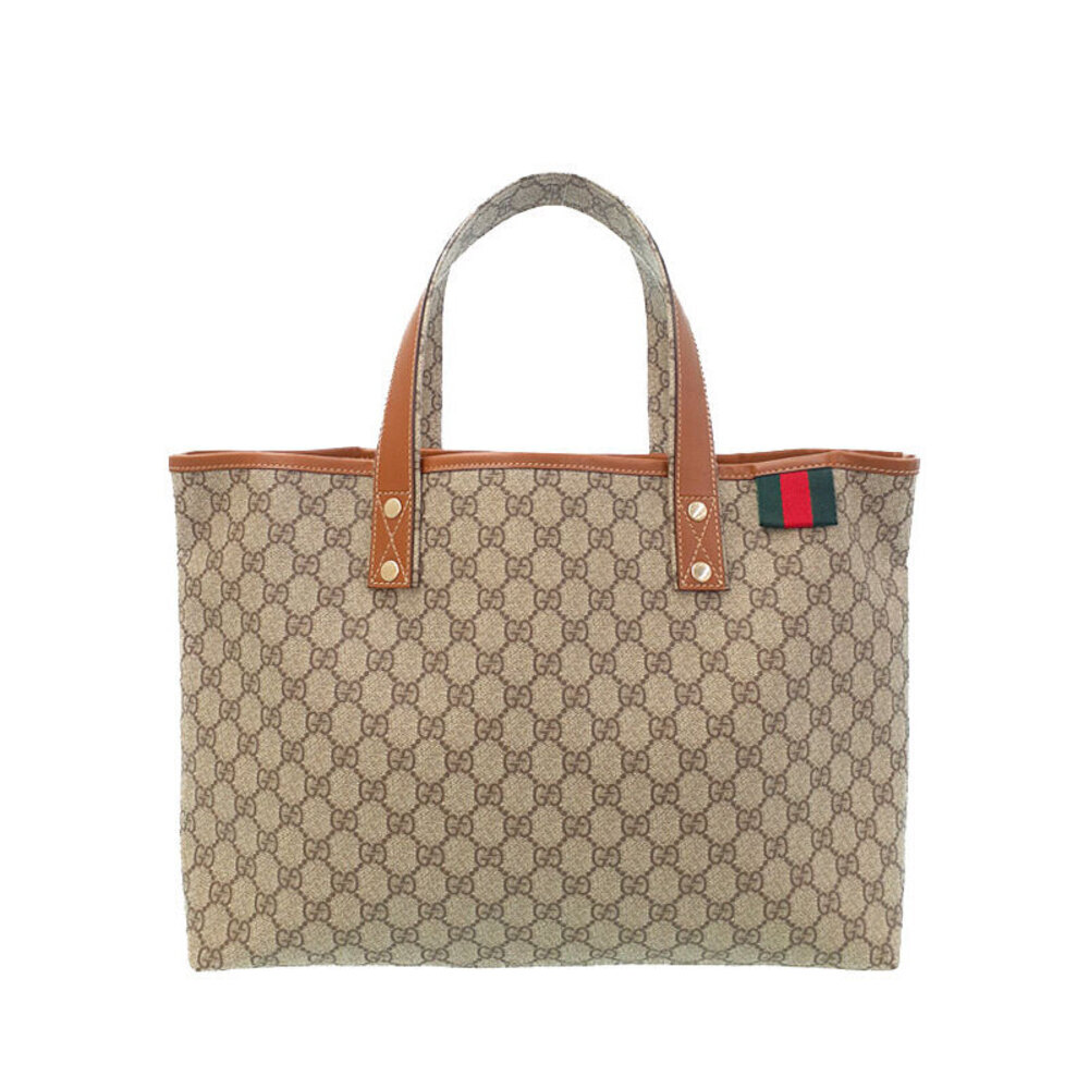 Gucci handbag beige brown GG canvas tote bag